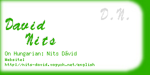 david nits business card